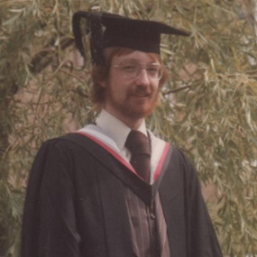 A photo of Gary Rothery at his graduation 