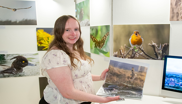 Student showcasing work Student showcasing work