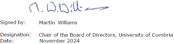 Signed by Martin Williams. November 2024