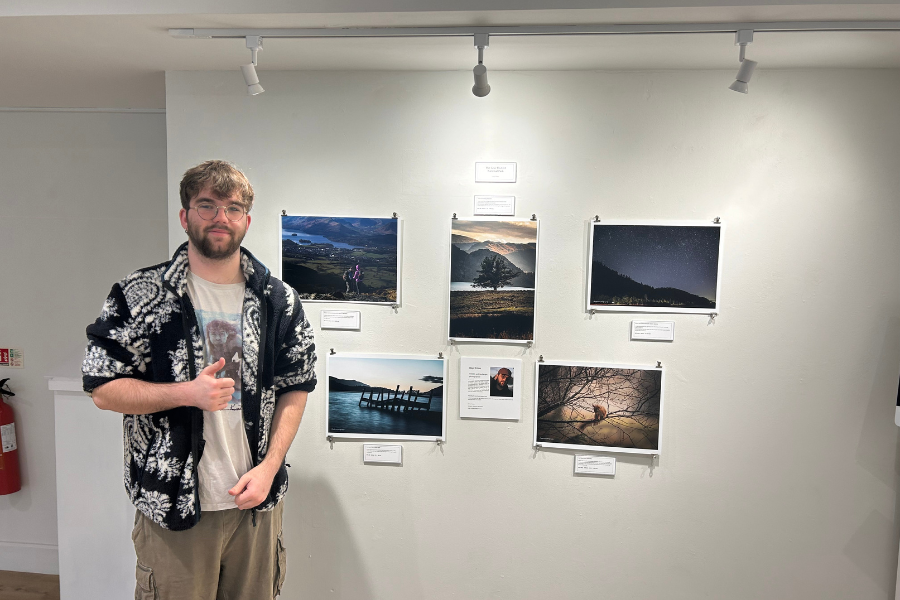 Lloyd Prime displays his work at the 'Promoting a National Park' exhibition on our Brampton Road campus.