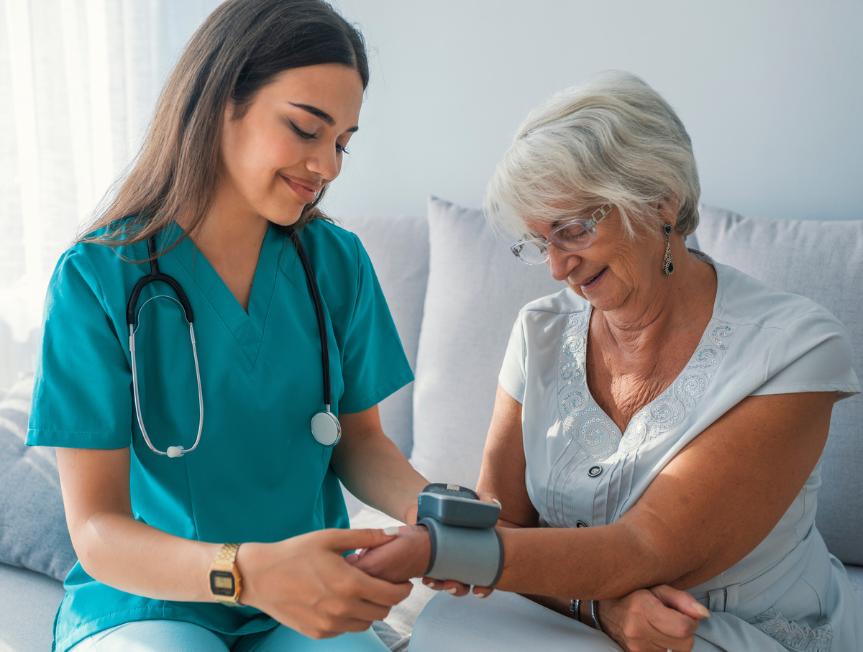 A nurse with a patient