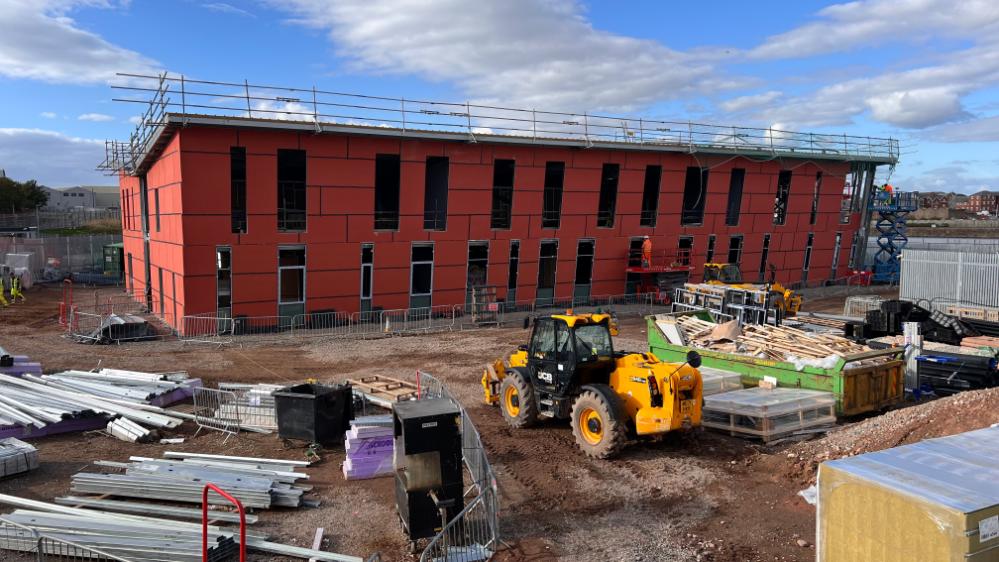 Under construction University of Cumbria Barrow campus is taking shape pictured in October 2024