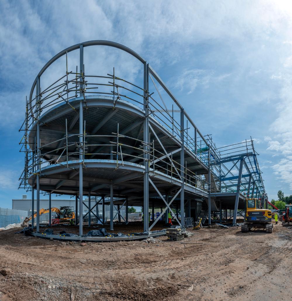 Under construction the University of Cumbria Barrow campus taking shape pictured in July 2024